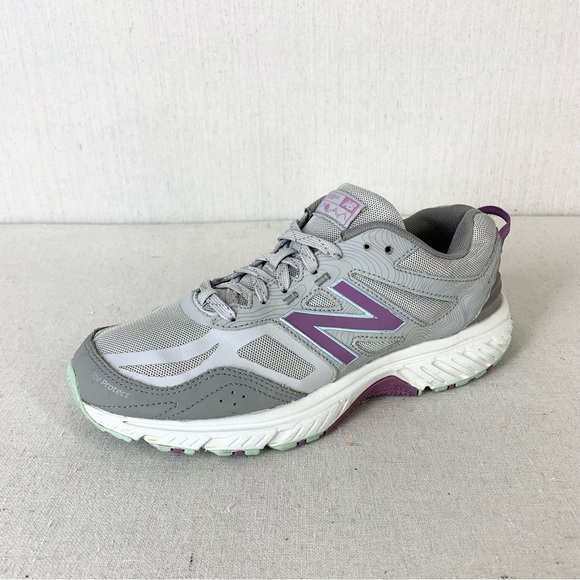 New Balance Women's 510 V4 Light Gray/Purple All Terrain Athletic Shoes - Size 8 - Picture 1 of 14